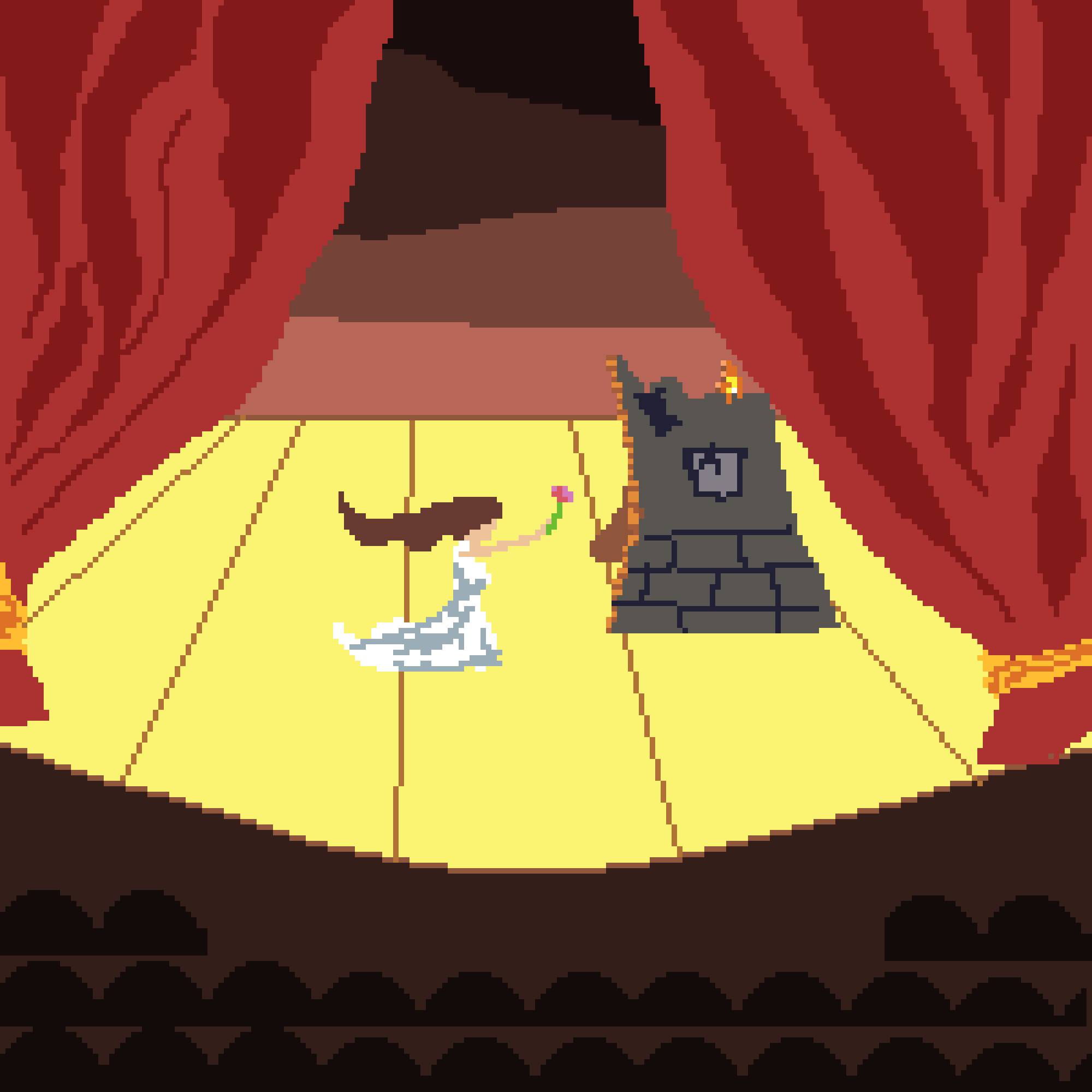 Drama — theatre stage with actress