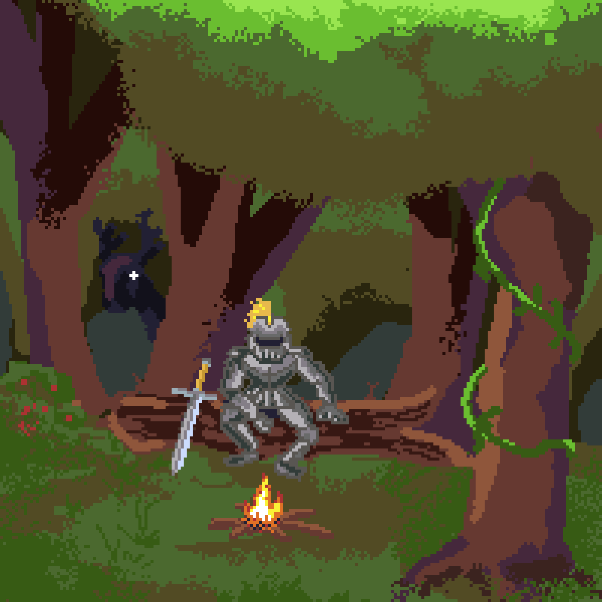Fantasy — knight in enchanted forest