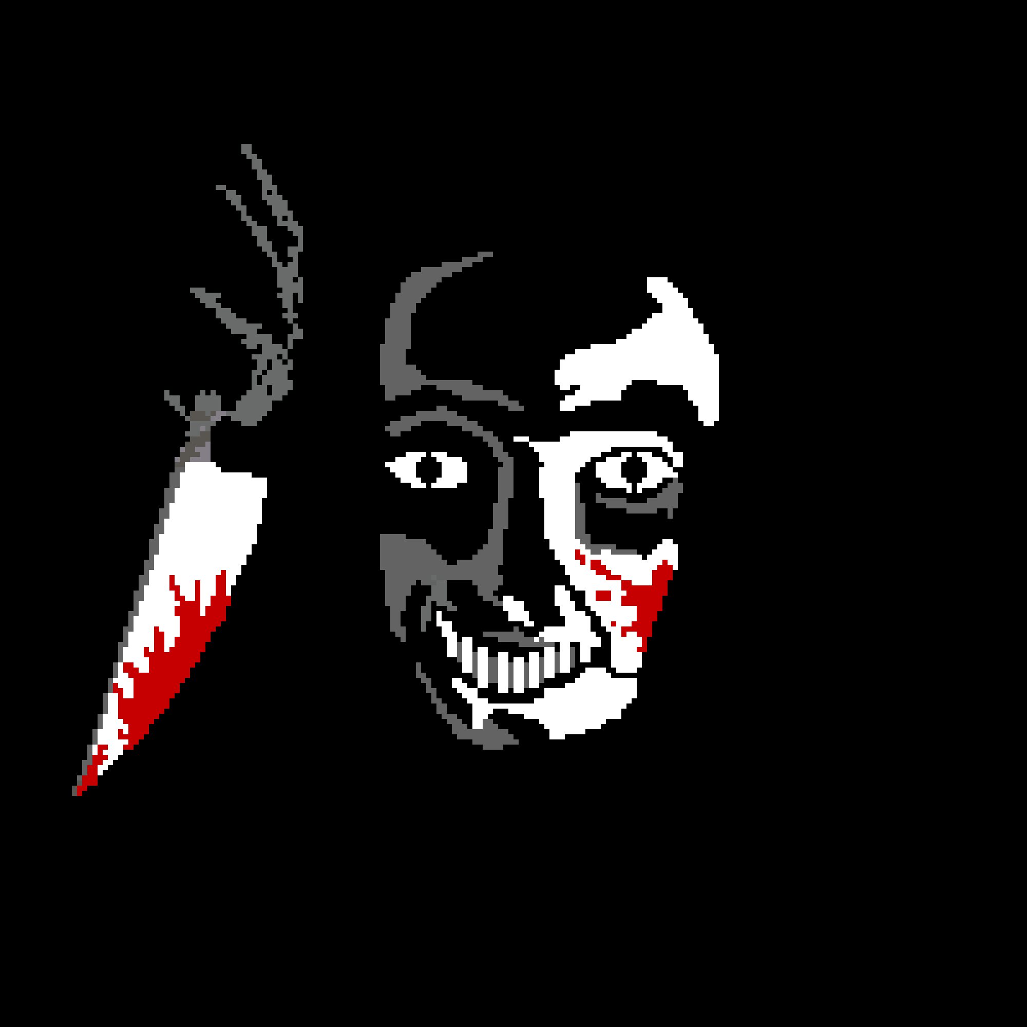 Horror — skull with knife